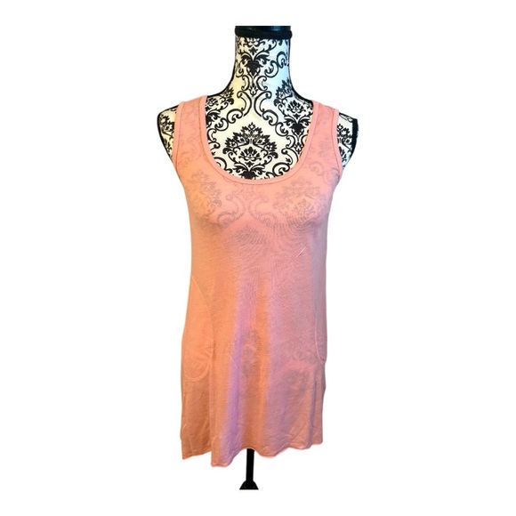 ALLEN ALLEN American Flag T-shirt & Peach Tank Top with Pockets - Picture 2 of 14